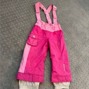 Girls 3T Obermeyer Pink Snow Bibs